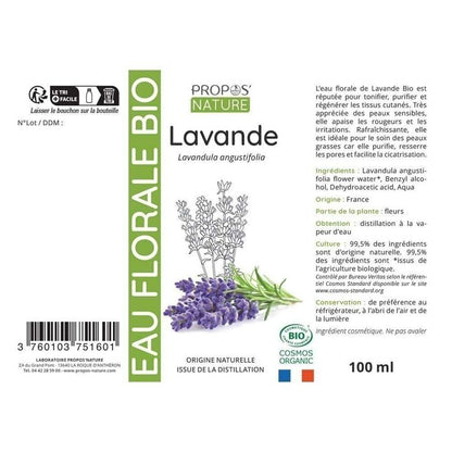 Hydrolat de Lavande Bio- Eau Florale- 100 ML