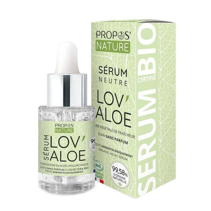 Sérum Neutre Lov'Aloe Bio - Aloe Vera & Acide Hyaluronique - 30ML